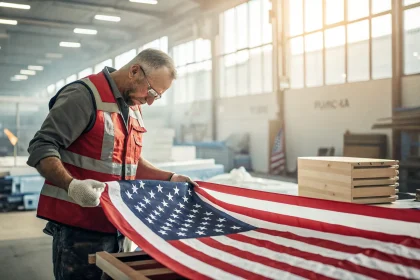 american supply chain worker