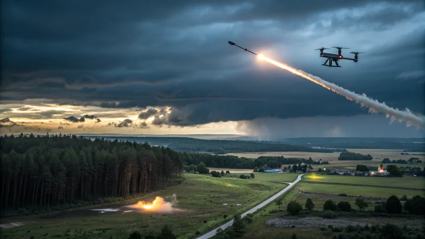 poland shoots drone