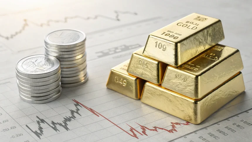 precious metals climb as stocks slide