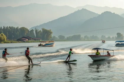water skiing takes off kashmir