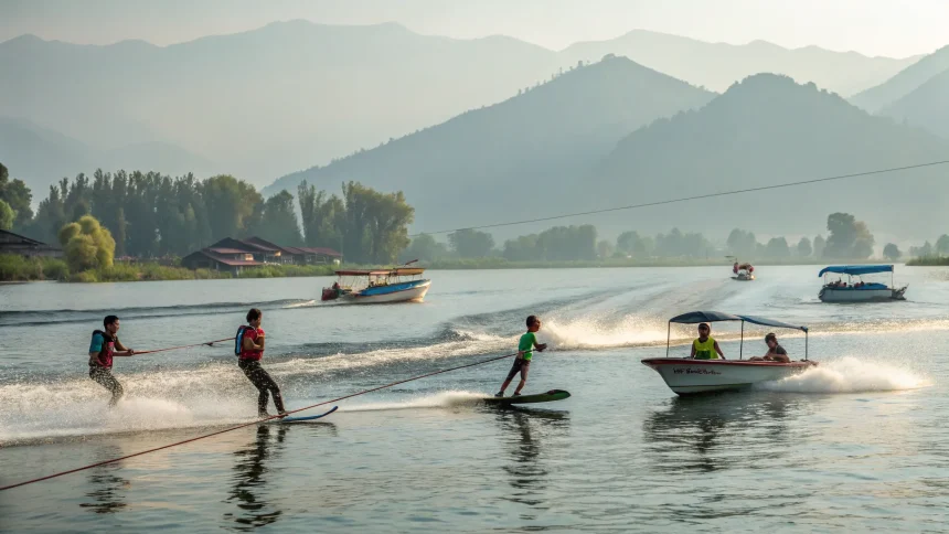 water skiing takes off kashmir