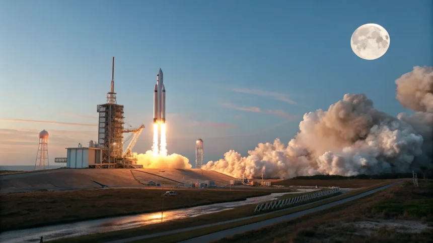 crewed lunar voyage habitat logistics