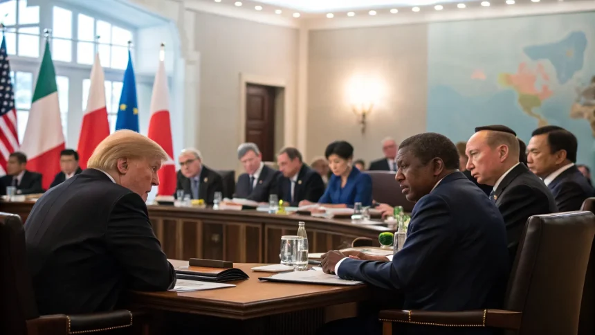 global leaders confront conflict economic strain